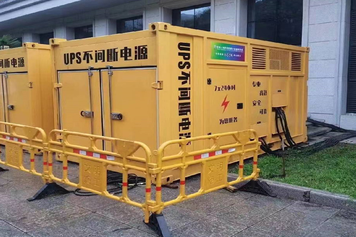 永兴发电机租赁施工现场